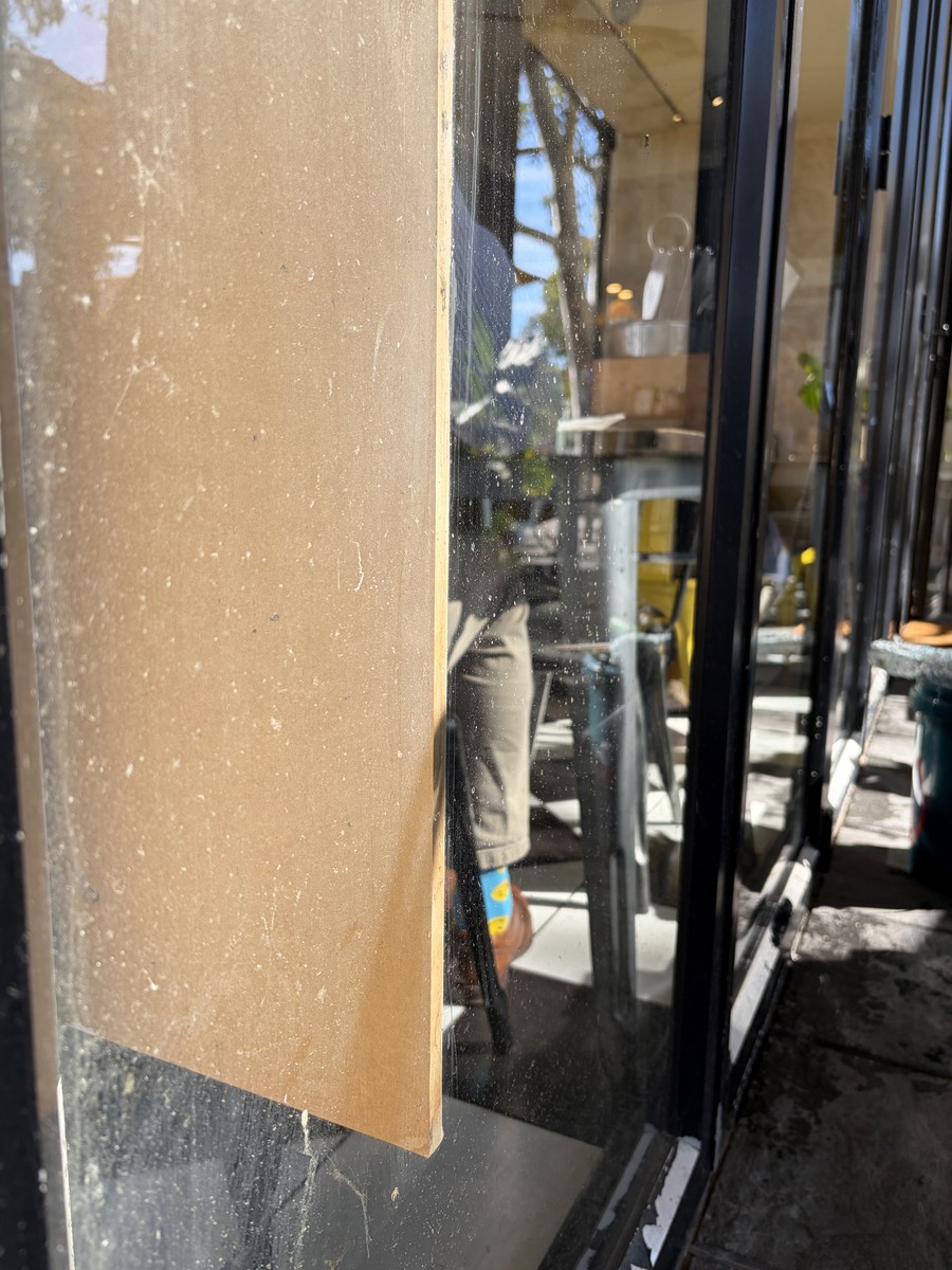 Bella Gina windows before cleaning