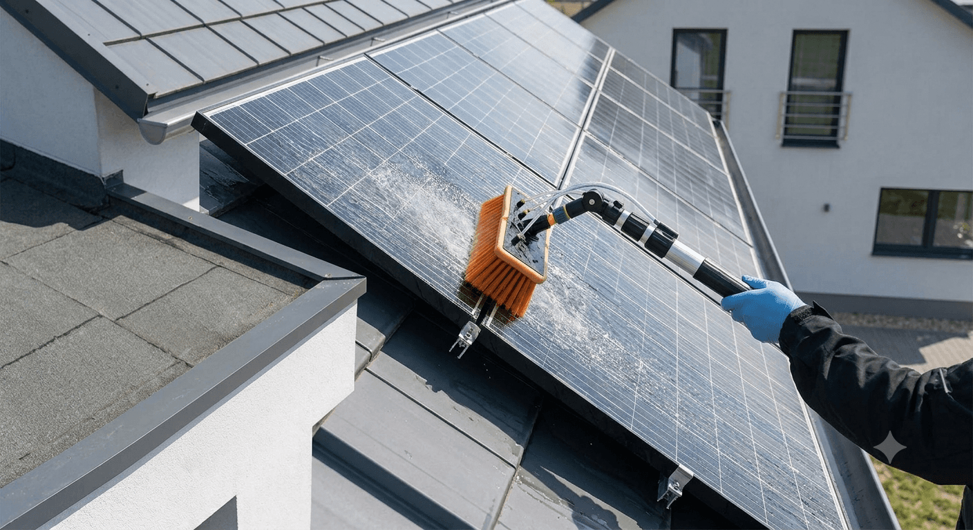 Solar panel cleaning
